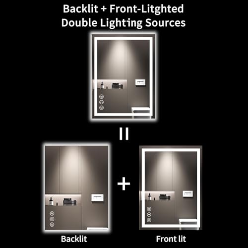 24"X32" LED Bathroom Mirror with Lights