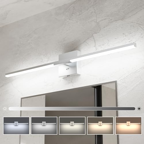 32" Matte Grey Modern Bathroom Vanity Lights