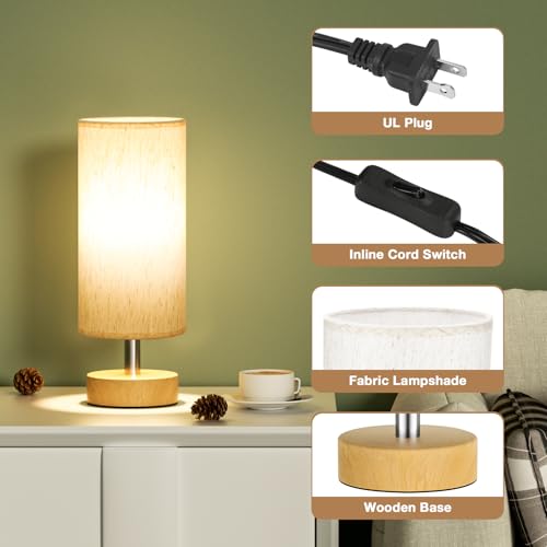 Table Lamp for Bedroom（Cream Shade