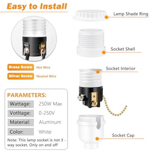 UL Listed E26 Light Socket (2 Count)