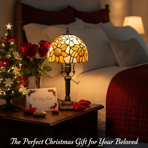 Tiffany Lamp Stained Glass 3 Way Table Lamp