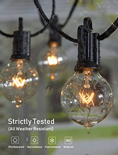 Outdoor String Lights 55FT Patio Lights with 50 Edison Glass Bulb (50 Feet)