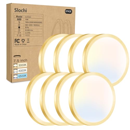 8PACK LED Flush Mount Ceiling Light Fixture (8 Count)