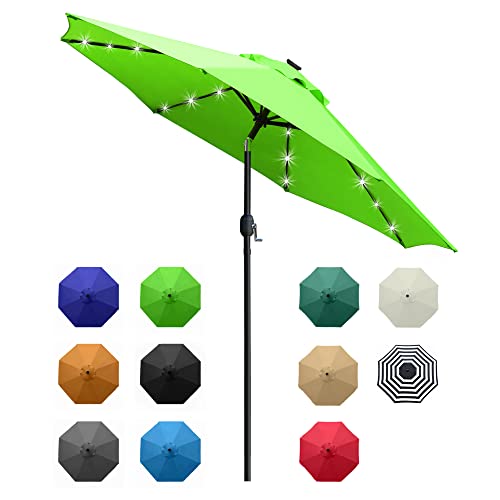 9' Solar LED Patio Umbrella