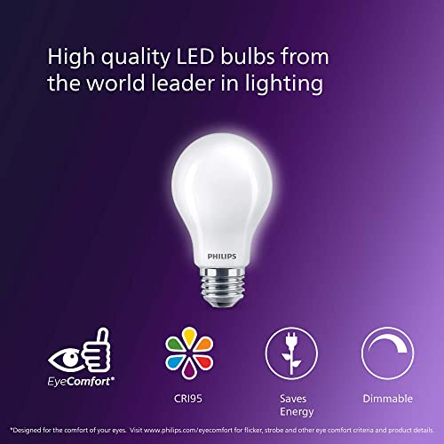 LED A19 Ultra Definition Frosted Dimmable LED Light Bulbs 8 (8 Count)