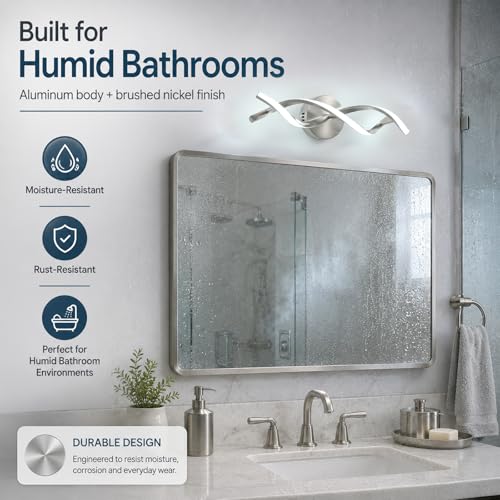 Modern Nickel LED Vanity Lighting