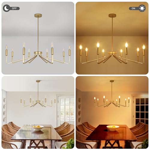 8 Light Gold Chandelier