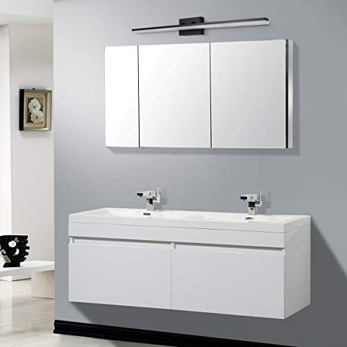 48in Modern LED Vanity Lights for Bathroom Black
