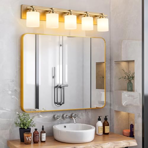 Modern Bathroom Light Fixtures Over Mirror
