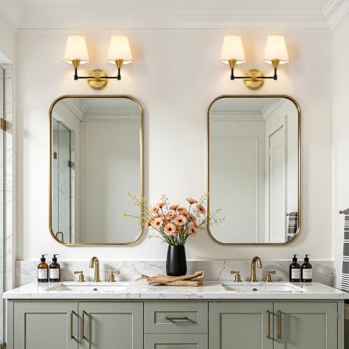 Black Gold Bathroom Light Fixtures (Black Gold / 2 LIGHT)