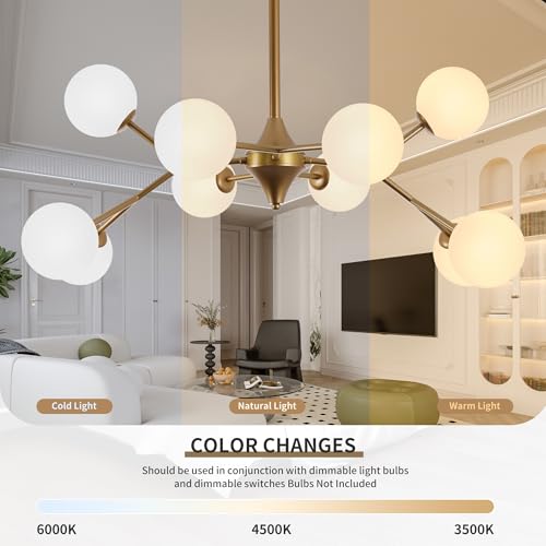 39" Reddsh Sand Gold Sputnik Chandelier 10