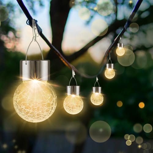 Solar Lights Outdoor Hanging Decorative Globe 24 Pack (24 Count)