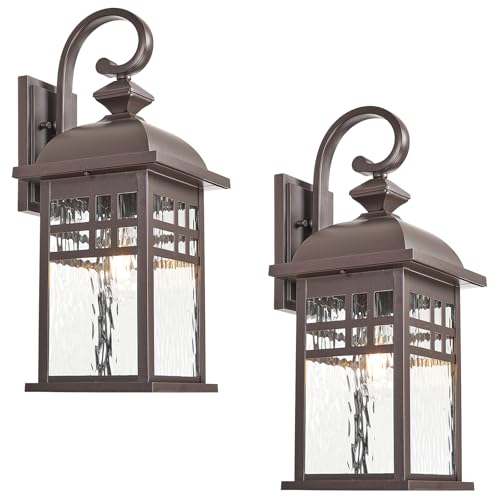 2 Pack Outdoor Wall Lights Fixtures ORB Finish Porch Lights Outdoor (2 Count)