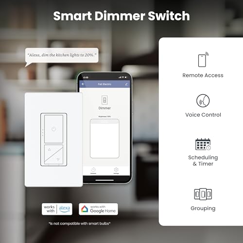 Smart WiFi Dimmer Switch with Remote