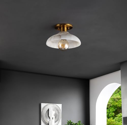 Amara 1 Light Semi Flush Mount Metal 10"