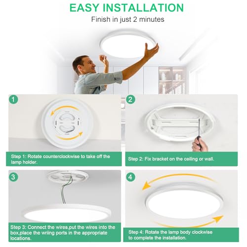 2 Pack 12 Inch Ceiling Light (2 Count)