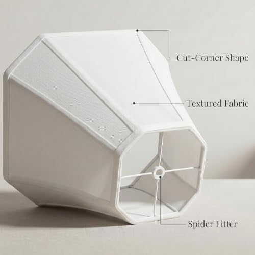 1 Pack White Square Cut Corner Lamp Shades