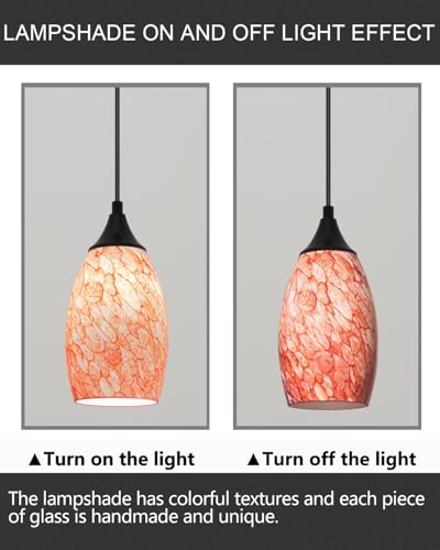 Vintage Art Burgundy Pendant Lighting