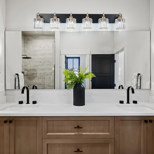 6 Light Crystal Bathroom Vanity Light