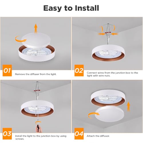 2 Pack Flush Mount Ceiling Light (Matte White)