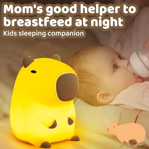 Huggwaii Squishy Capybara Night Light for Kids