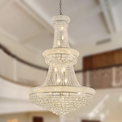 32" W 27 Light Luxury Foyer Chandeliers