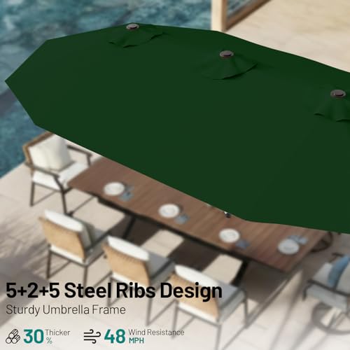 15FT Outdoor Patio Umbrella with Crank
