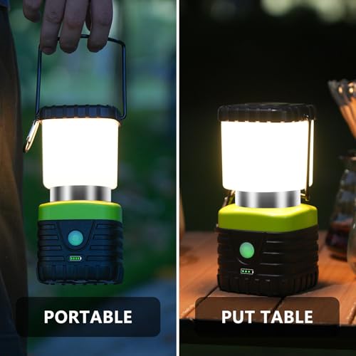 3PCS Warm LED Camping Lantern Rechargeable for Power Outages (16.8 Ounce)