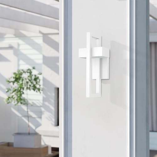2 Packs Modern Outdoor Wall Lights 3000K Integrated LED Outdoor Wall Sconces Lighting (2 Count)