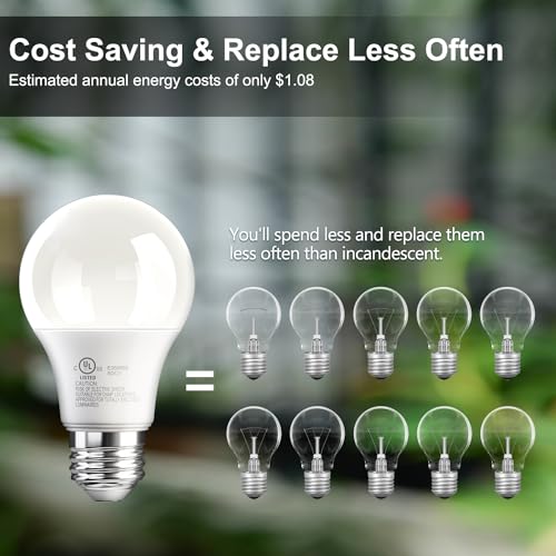 6 Pack A19 LED Light Bulbs (6 Count)