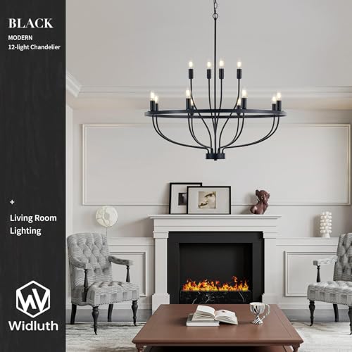 33.5" Black Chandelier