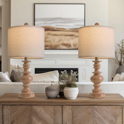 20" Rustic Bedside Lamps Set of 2 (2 Count)