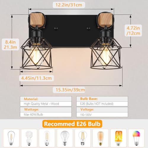 2 Light Bathroom Light Fixtures