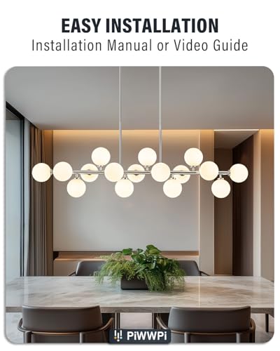 55" Long Chandeliers for Dining Room Kitchen Island