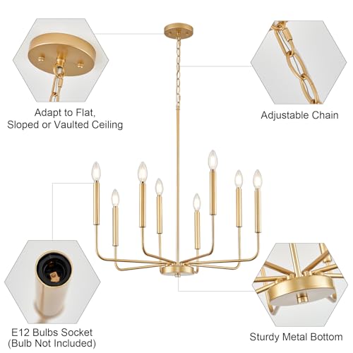 Modern Gold Chandelier for Dining Room