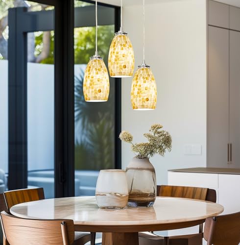 Coast 7" Pendant Light Glass Shades for Kitchen Island (2 Count)