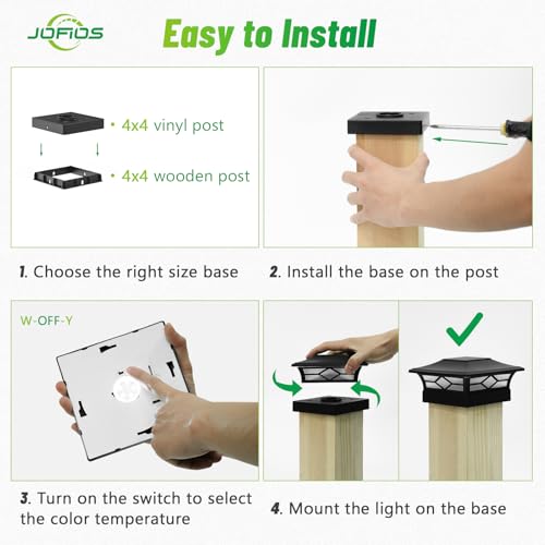 Solar Post Cap Lights Outdoor 8pack (8 Count)