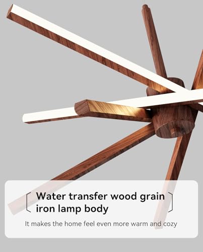 Modern Sputnik Chandelier Ceiling LED Black Pendant Light Embedded Mount Chandeliers Dining Room Light Fixtures Over Table Dimmable with Remote Control for Living Room Kitchen Bedroom