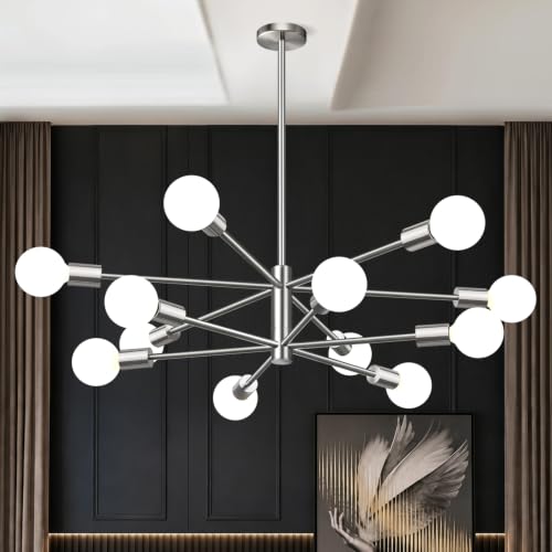 11" 52" Height Adjustable Modern Chandelier Ceiling Light Fixture