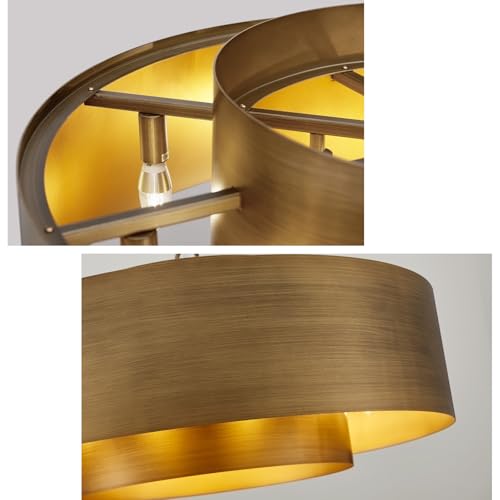D30 Modern Geometric Metal Drum Pendant