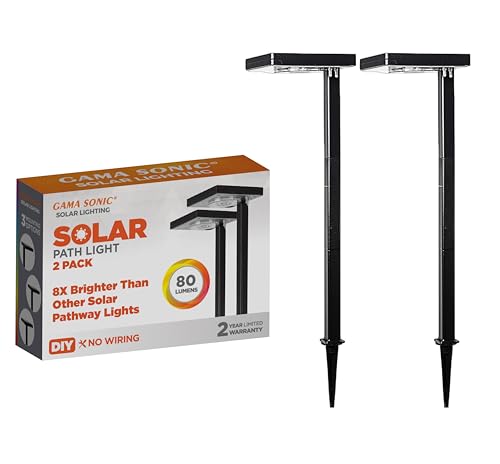 Contemporary Black Square Solar Garden Light (2 Count)