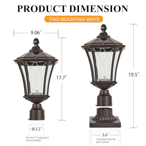 Dusk to Dawn Solar Outdoor Post Lights