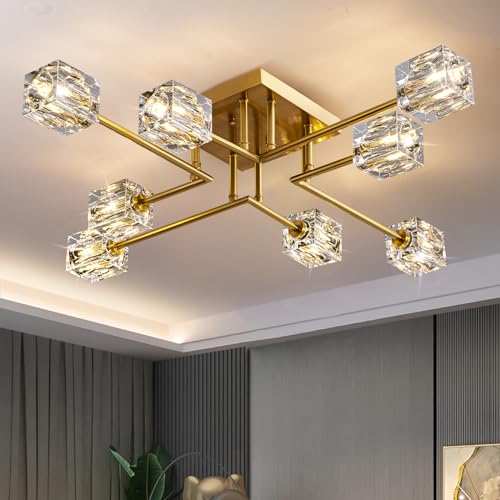 Gold Semi Flush Mount Ceiling Light