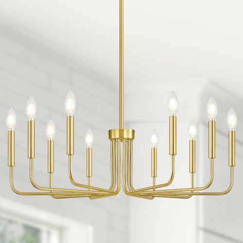10 Light Gold Chandelier