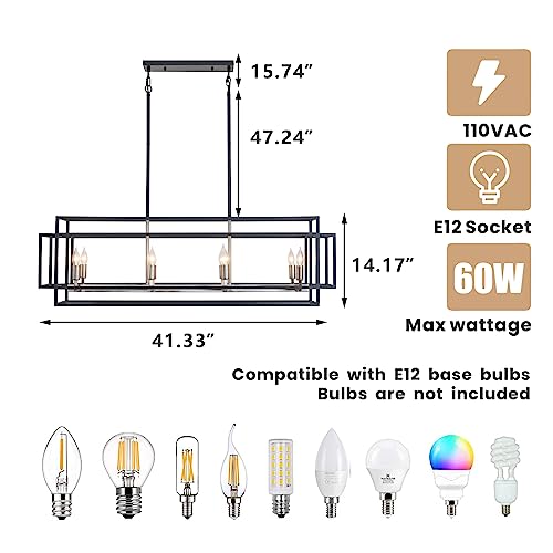 8 Light Kitchen Island Lighting