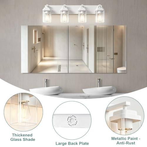White Bathroom Light Fixtures