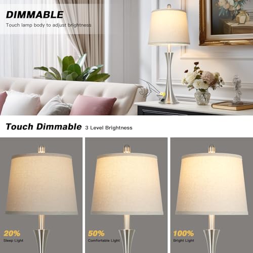 27.5" Silver Table Lamps