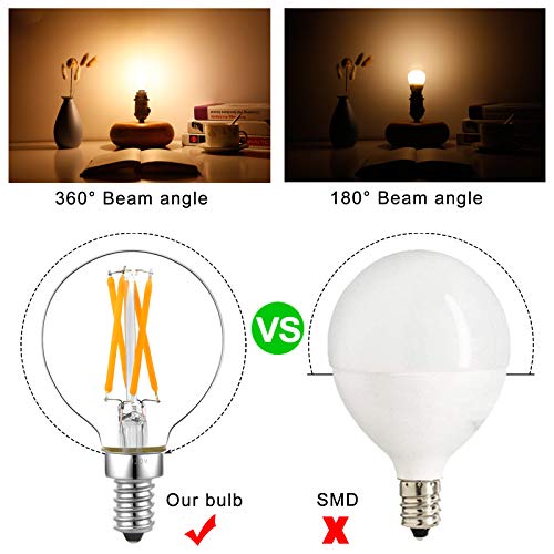 G16.5 E12 Candelabra Bulb 40 watt (6 Count)