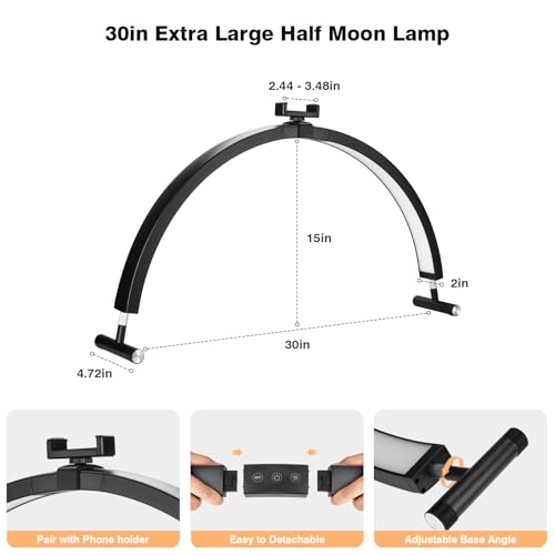 30'' Half Moon Nail Desk Lamp