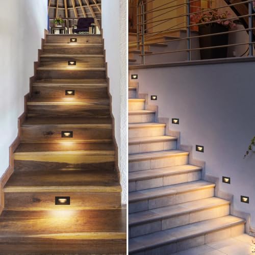 12V-24V AC/DC Low-Voltage LED Step Lights, 3CCT, 12-Pack (12 Count)